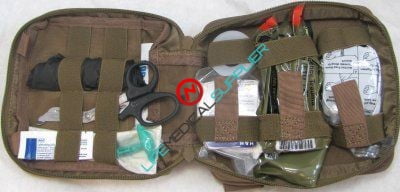 ENHANCED Military IFAK bag FA200 LEVEL 1 with supplies